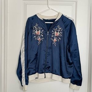 TU satin bomber jacket-beautiful embroidery size 16 UK/14US